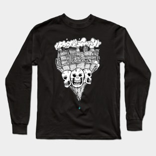 Earthquake Skull On Earth Long Sleeve T-Shirt